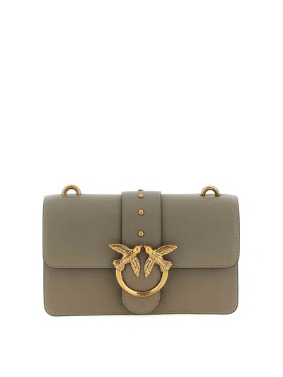 Pinko Love One Mini Crossbody Bag In Gray