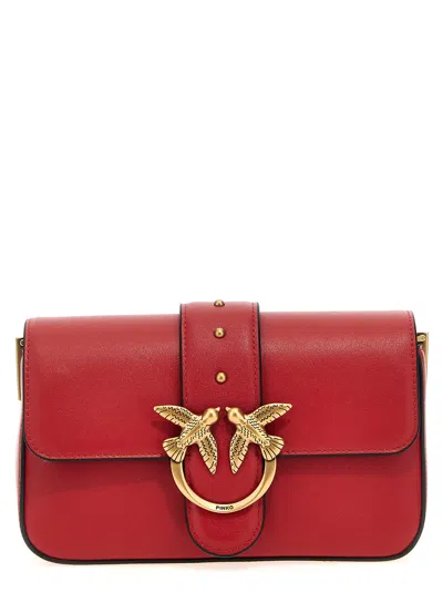 Pinko Love One Mini Crossbody Bag In Red