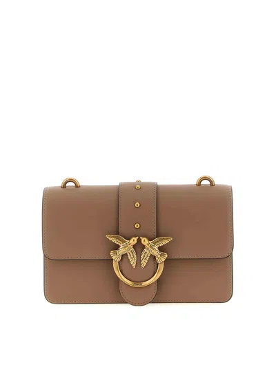 Pinko Love One Mini Crossbody Bag In Sand