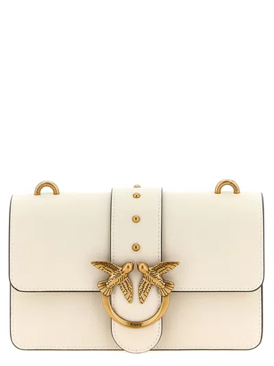 Pinko 'love One Mini' Crossbody Bag In White