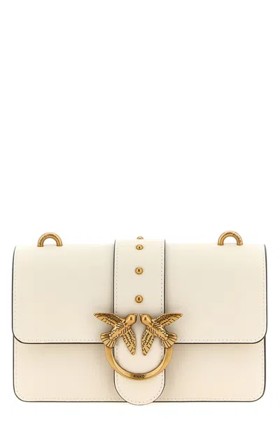 Pinko 'love One Mini' Crossbody Bag In White