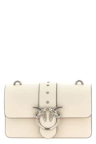 Pinko 'love One Mini' Crossbody Bag In White