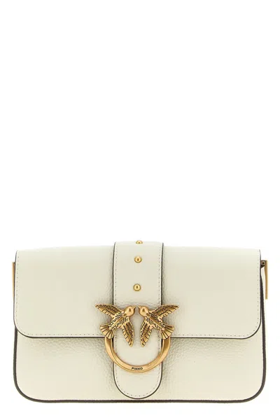 Pinko 'love One Mini' Crossbody Bag In White