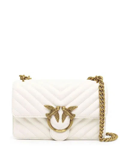Pinko 'love One Mini' Crossbody Bag In White