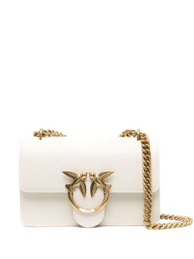 Pinko 'love One Mini' Crossbody Bag In White