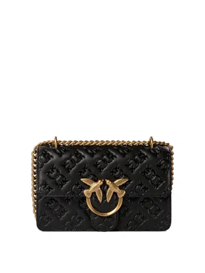 Pinko "love One Mini" Crossbody Bag With Embossed Logo