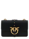 Pinko Black Leather Love One Crossbody Bag