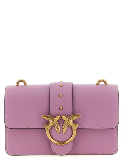 Pinko Love One Mini Crossbody Bags Purple In Pink