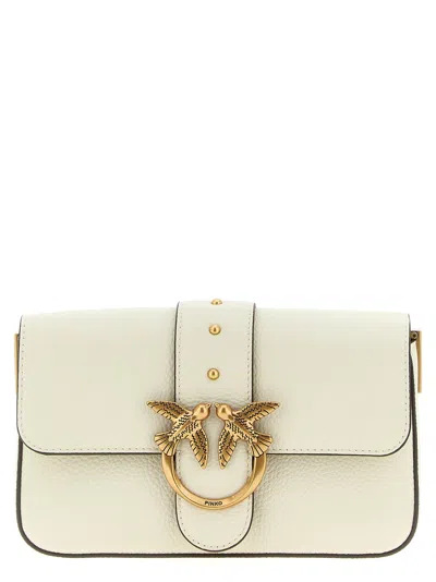 Pinko Love One Mini Crossbody Bags White