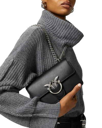 Pinko Love One Mini Crossbody In Black