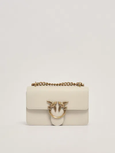 Pinko Classic Love Bag One Simply Crossbody Bags White In Bianco
