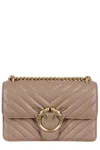 Pinko Crossbody Bag With Metal Logo In Pink