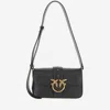 Pinko Love One Mini Leather Bag In Black