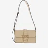Pinko Mini Love Slouchy Shoulder Bag In Q Beige Grigio Fumo Antique Gold