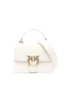 Pinko Love One Mini Leather Bag In White