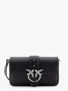 Pinko Love One Classic Leather Shoulder Bag In Black