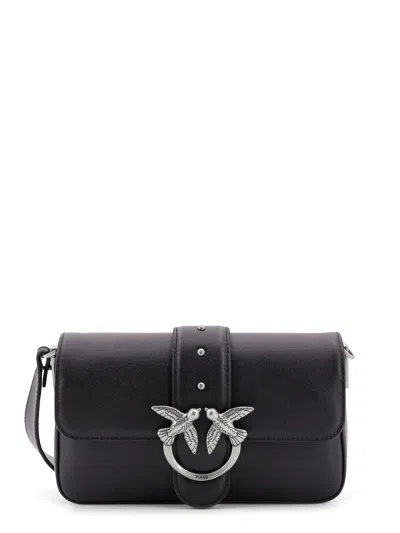 PINKO LOVE ONE MINI LEATHER SHOULDER BAG