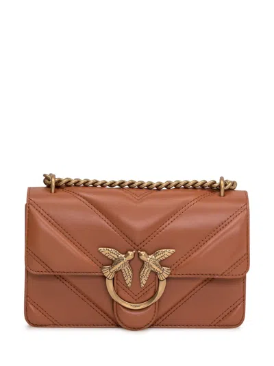 Pinko Love One Mini Light Bag In Brown