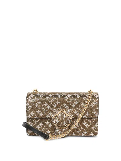 Pinko Love One Mini Light Cl Monogram In Gold