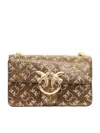 Pinko Love One Mini Light Cl Monogram In Gold