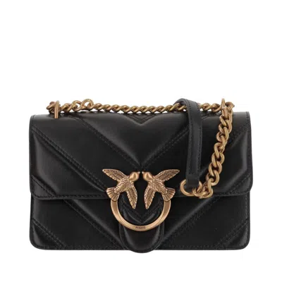 Pinko Love One Mini Light Shoulder Bag In Black