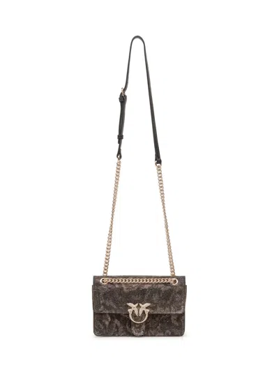 Pinko Love One Mini Light Shoulder Bag In Brown