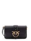 Pinko Love One Mini Leather Bag In Black