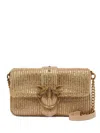 Pinko Love One Mini Shoulder Bag In Gold