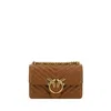 Pinko Love One Mini Shoulder Bag In Gold