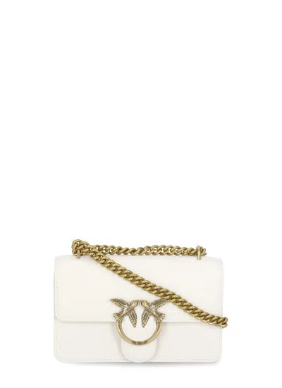 Pinko Love One Mini Shoulder Bag In White