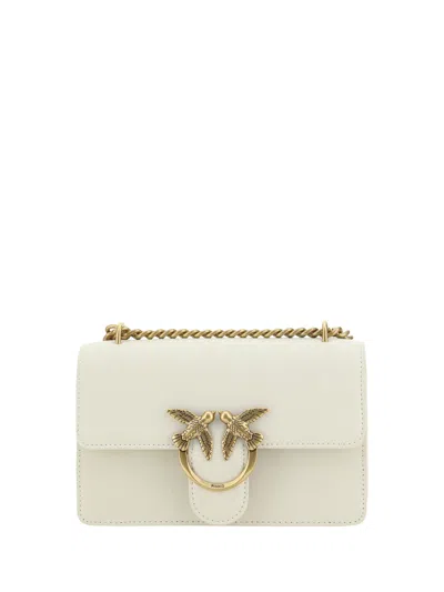 Pinko Love One Mini Shoulder Bag In White