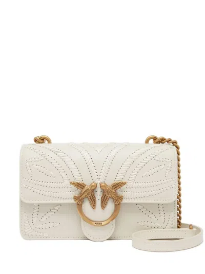 Pinko Love One Mini Shoulder Bag In White