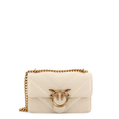 Pinko Love One Mini Shoulder Bag In White