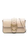 Pinko Mini Love One Slouchy Shoulder Bag In Sand