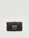 Pinko Love One Mini Slouchy Fl Shoulder Bag In Black