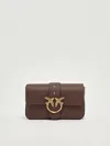 Pinko Love One Mini Slouchy Fl Shoulder Bag In Brown