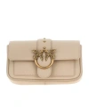 Shop Pinko Love One Pocket Chain Linked Crossbody Bag In Nude