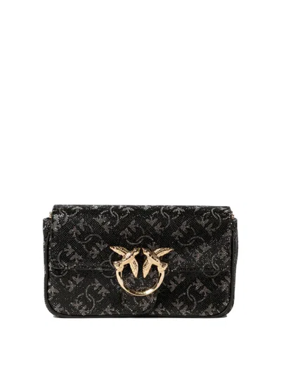 Pinko "love One Pocket" Crossbody Bag In Black