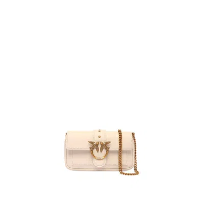 Pinko Love One Pocket Crossbody Bag In Neutral