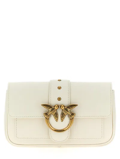 Pinko 'love One Pocket' Crossbody Bag In White