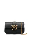 Pinko Love One Pocket Leather Crossbody Bag In Black