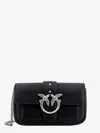 Pinko Love One Pocket Leather Shoulder Bag With Love Birds Buckle