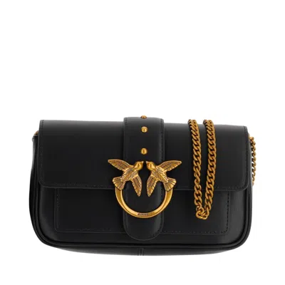 Pinko Love One Pocket Shoulder Bag In Black