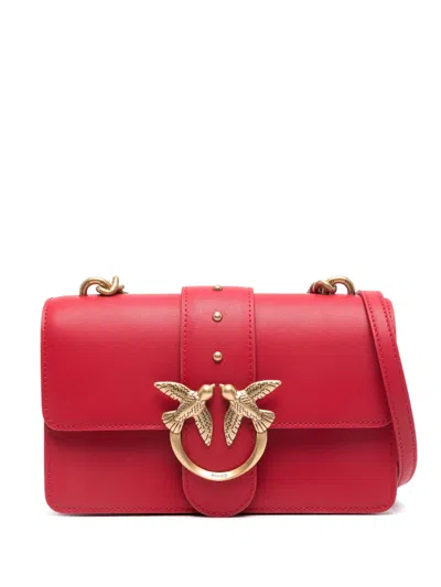 Pinko Love One Quilted Crossbody Bag In Rot