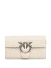 Pinko Love One Quilted Flap Wallet In White