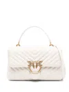 Pinko Love One Quilted Shoulder Bag In White