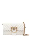 Pinko Love One Quilted Shoulder Bag In White