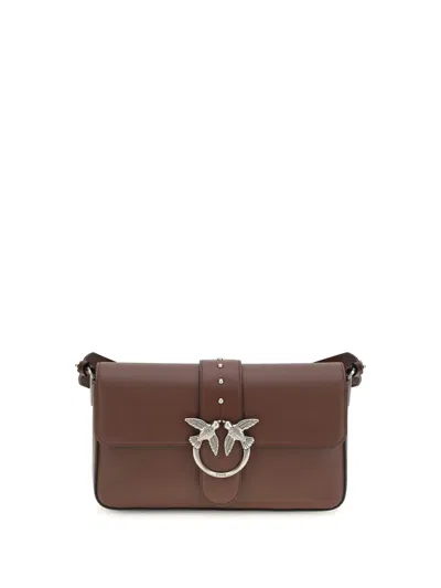 Pinko Love One Shoulder Bag In Brown