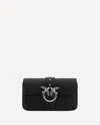 Pinko Love One Classic Leather Shoulder Bag In Black
