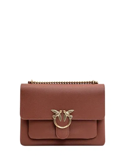 Pinko Love One Shoulder Bag In Brown